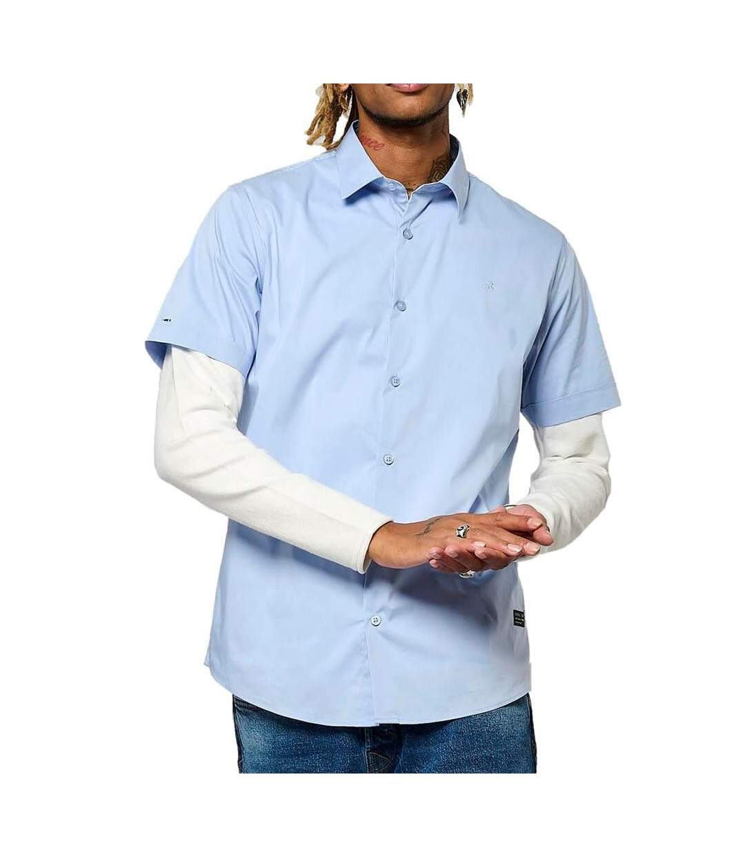 Chemise bleu homme kaporal koura-1