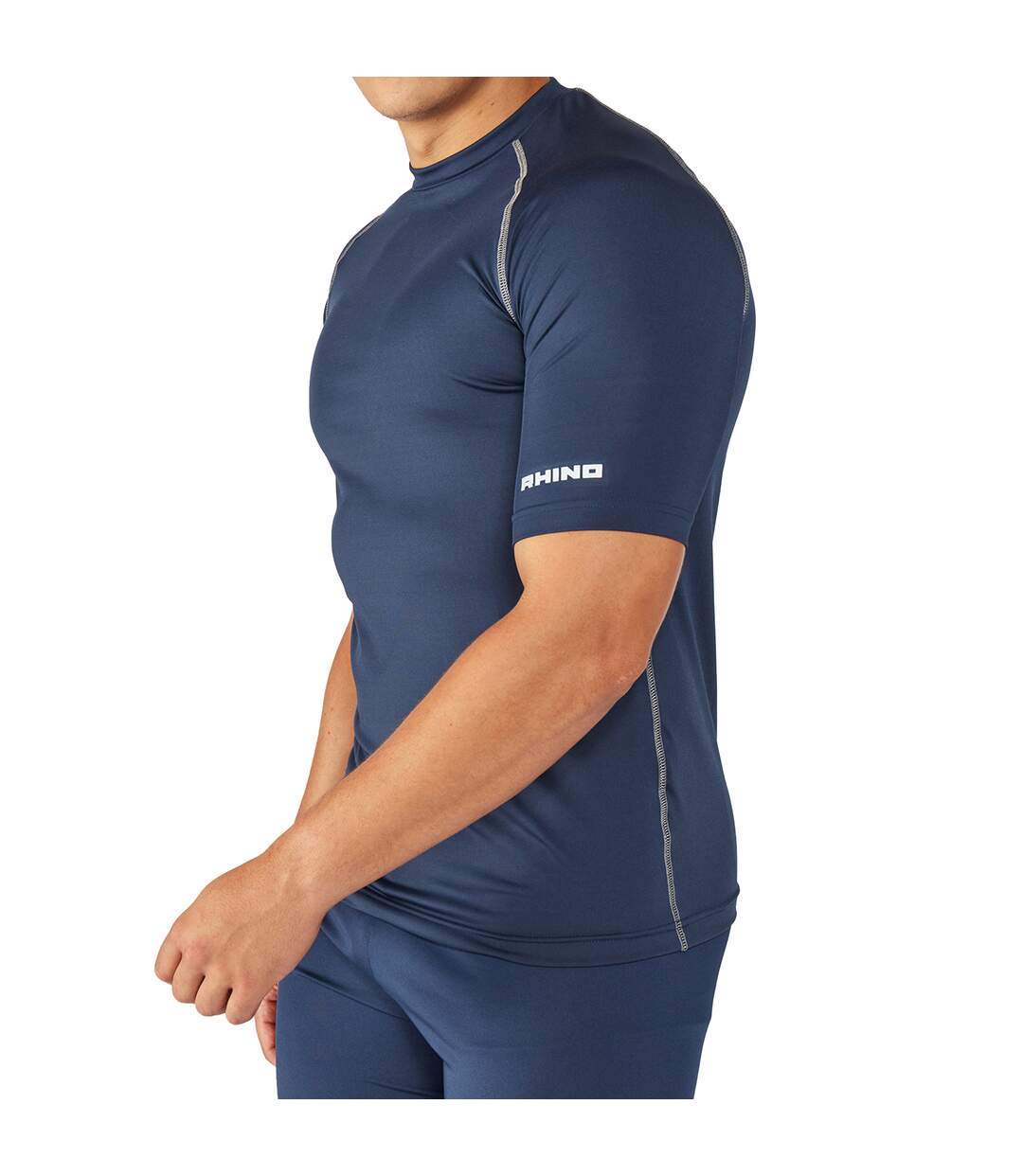 Base layer sport à manches courtes homme bleu marine Rhino