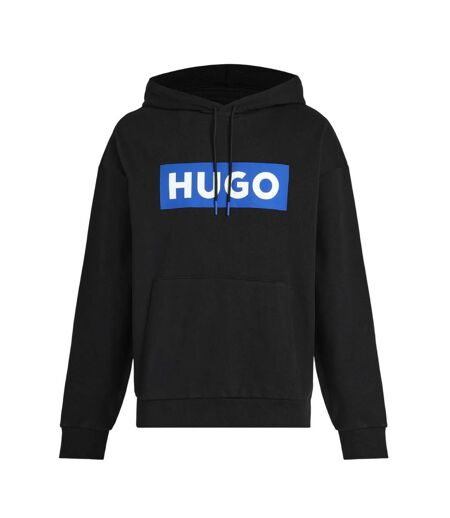 Mens Box Long-sleeved Hoodie Black Boss