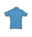 SOLS Mens Summer II Pique Short Sleeve Polo Shirt (Aqua)