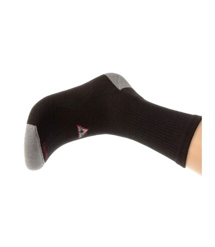 Chaussette Niveau mollet - 1 paire - Coutures plates - Semelle massante - Semelle bouclette - Coolmax - Noir - Confort actif