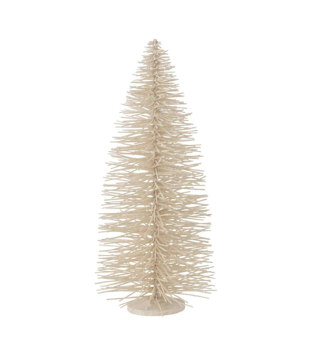 Sapin de Noël Déco à Paillettes Otis 70cm Blanc-1