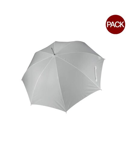 Lot de 2  Parapluie canne à ouverture automatique adulte unisexe taille unique blanc Kimood