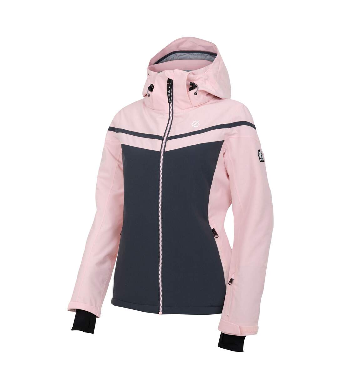 Blouson de ski flurry femme rose cristal / gris foncé Dare 2B