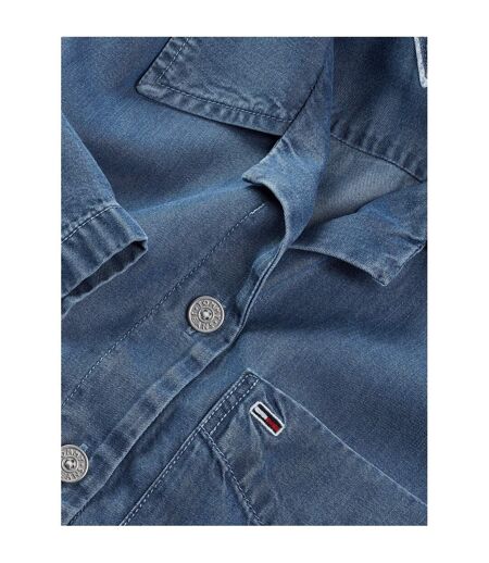 Chemise Motif/style Court Femme Bleu Moyen Tommy Jeans