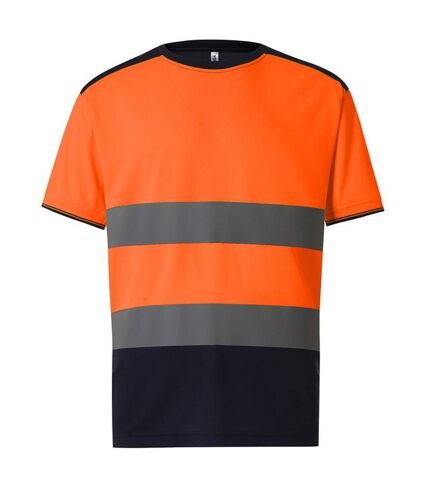 Yoko Mens Hi-Vis Two Tone T-Shirt (Orange/Navy) - UTRW7876