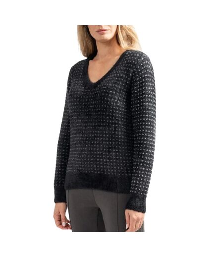 Pull noir/gris femme sun valley ulbok