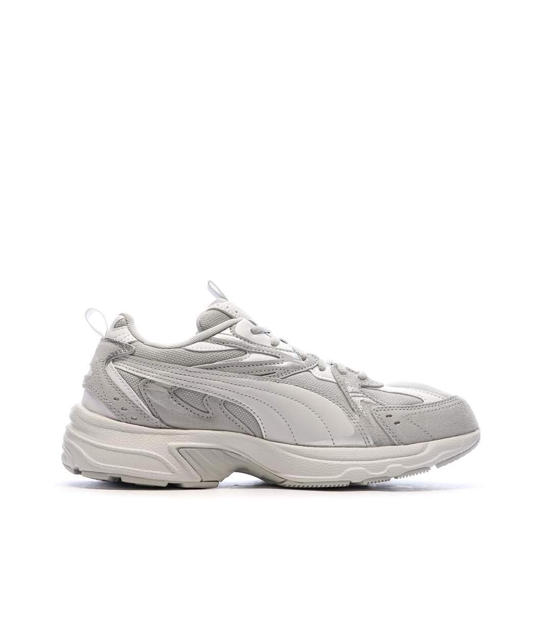Baskets grises clair homme puma milenio tech suede-2