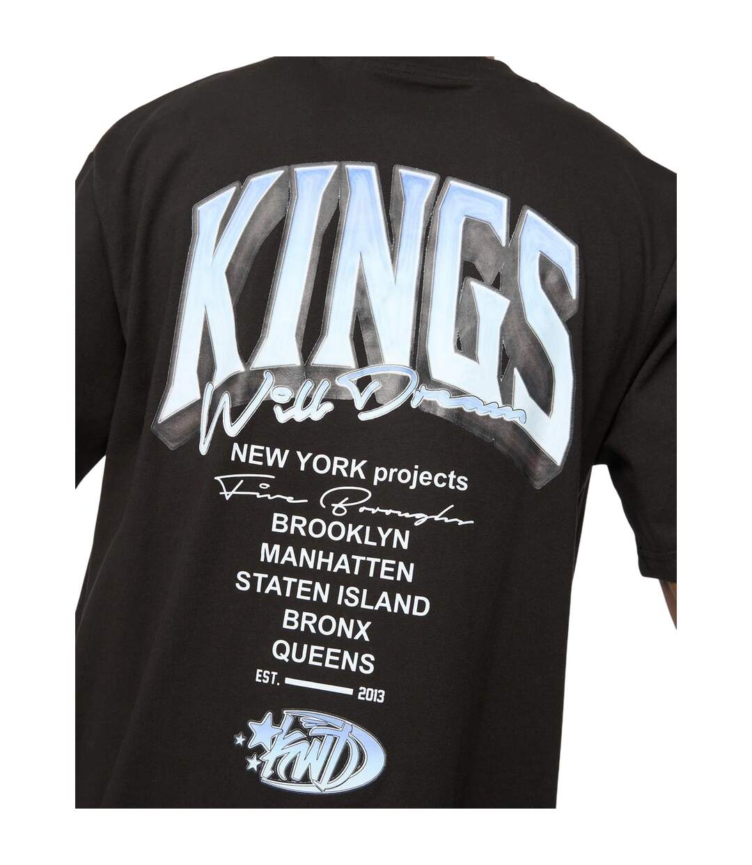 T-shirt Kingteam Homme Noir Kings Will Dream-4