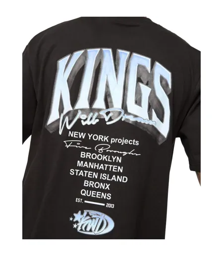 T-shirt Kingteam Homme Noir Kings Will Dream