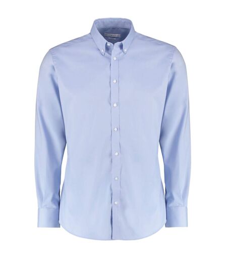 Kustom Kit Mens Oxford Stretch Slim Long-Sleeved Shirt (Light Blue) - UTRW9543