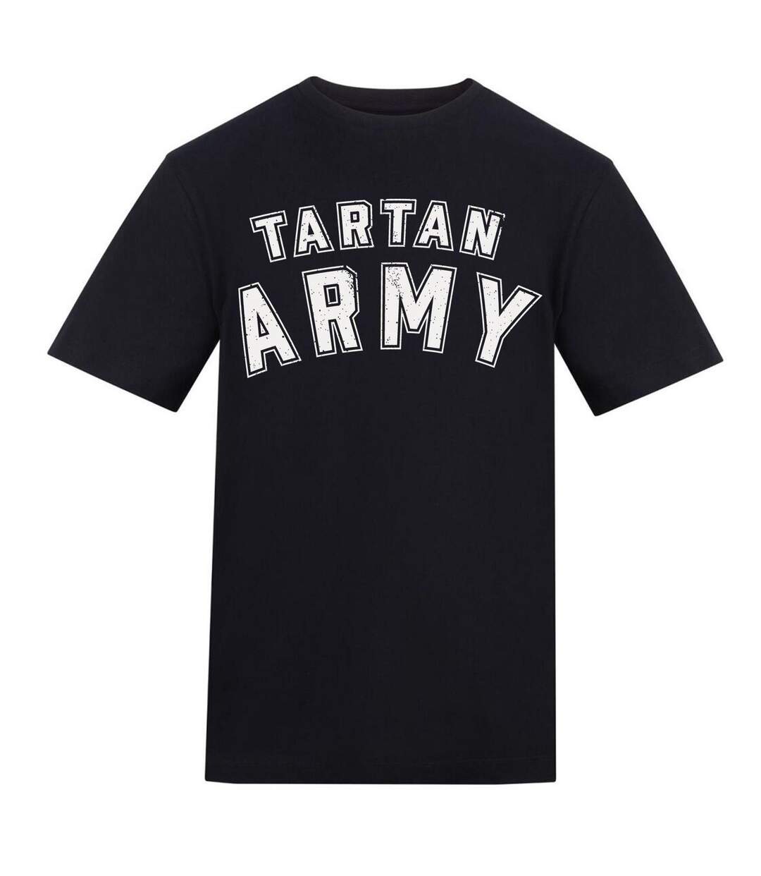 Mens Tartan Army Scotland T-shirt Black AWD-1