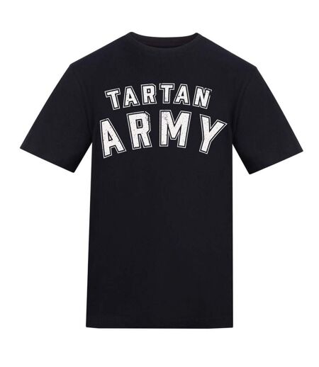 Mens Tartan Army Scotland T-shirt Black AWD