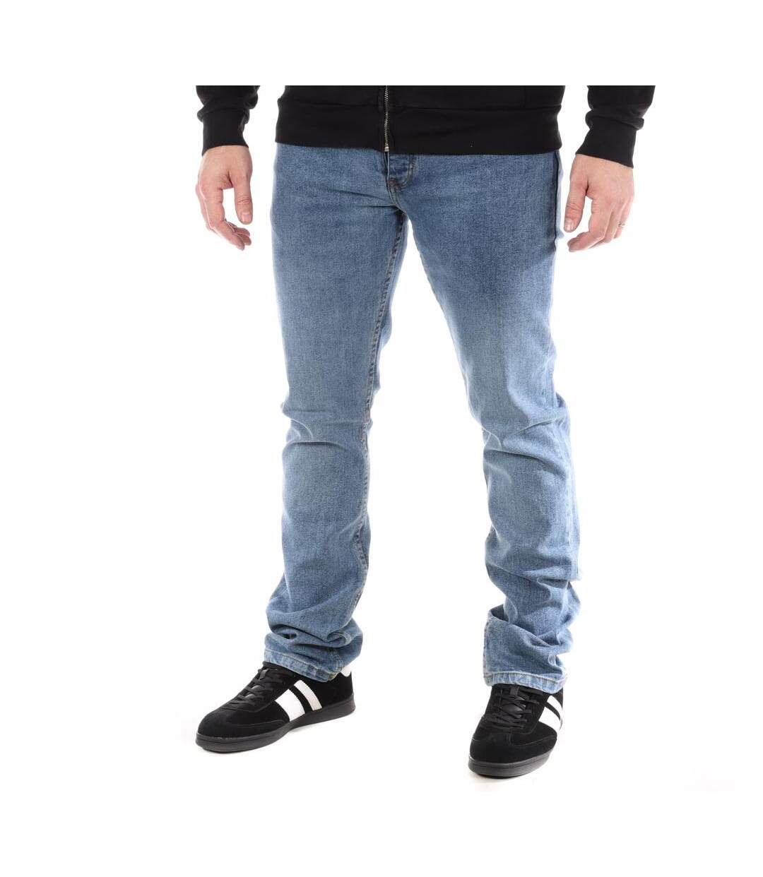 Jean bleu délavé homme noir paname brothers 200-1