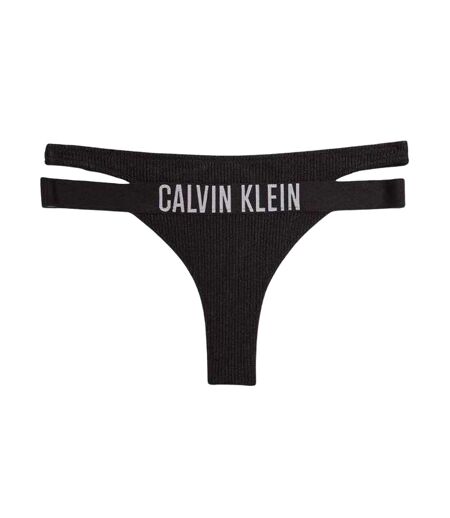 Bas De Maillot De Bain Motif/style Côtelé Femme Noir Calvin Klein