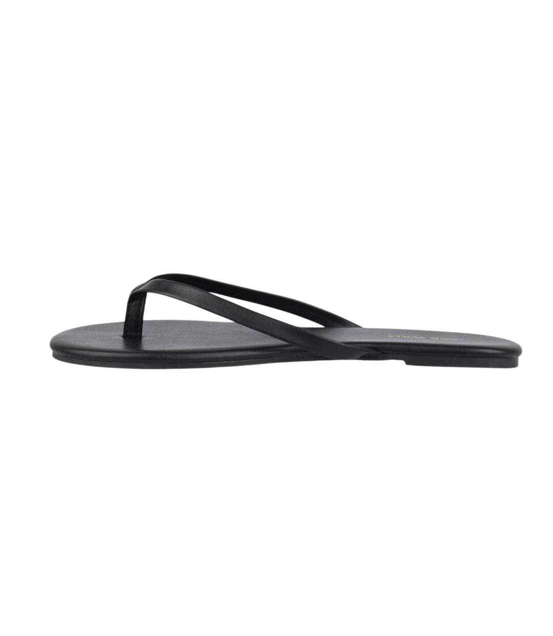 Womens/ladies Synthetic Flat Flip Flops Black Jack Wills-2