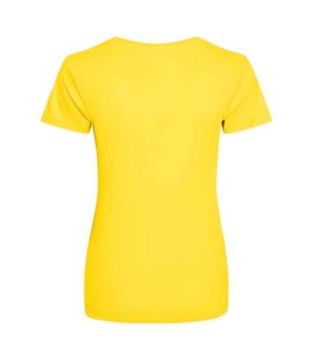 Just cool womens/ladies sports plain t-shirt sun yellow AWDis