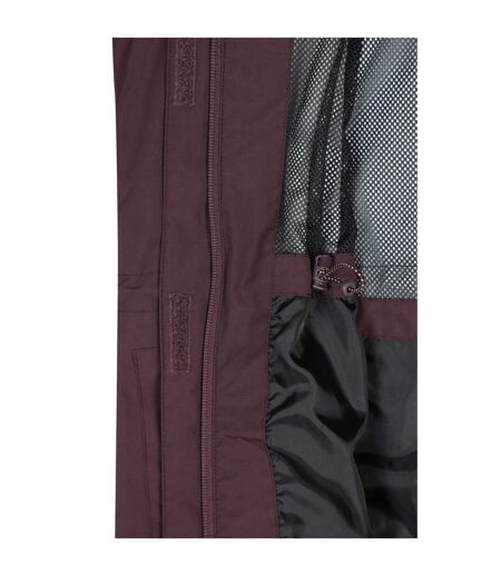 Womens Hannah Extreme Waterproof Mac Burgundy Mountain Warehouse