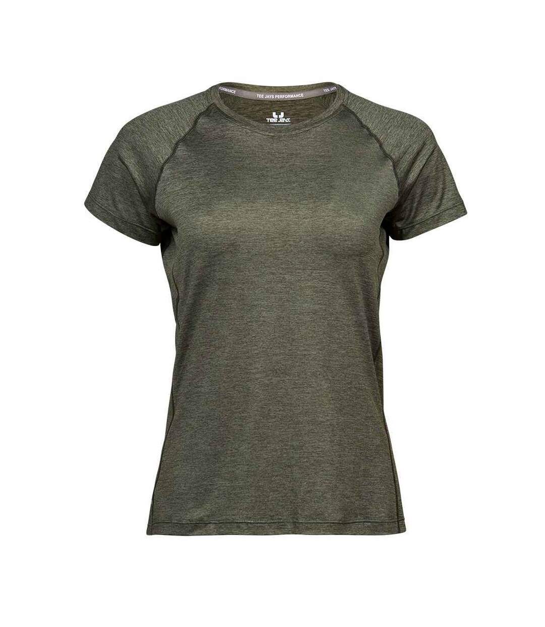 T-shirt femme vert sombre chiné Tee Jays