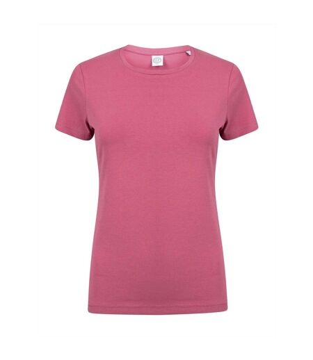 Skinni Fit Womens/Ladies Feel Good Stretch Short Sleeve T-Shirt (Dusky Pink)