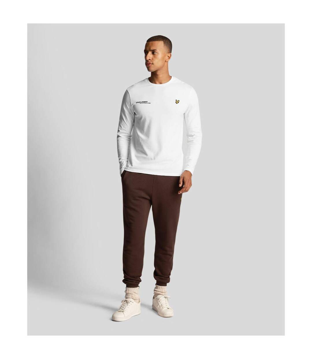 T-shirt Manches Longues Motif Imprimé Co-ordinate Homme Blanc Lyle & Scott-2