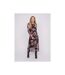 Robe longue en mesh motif roses IRMA - Dona X Lisa-4