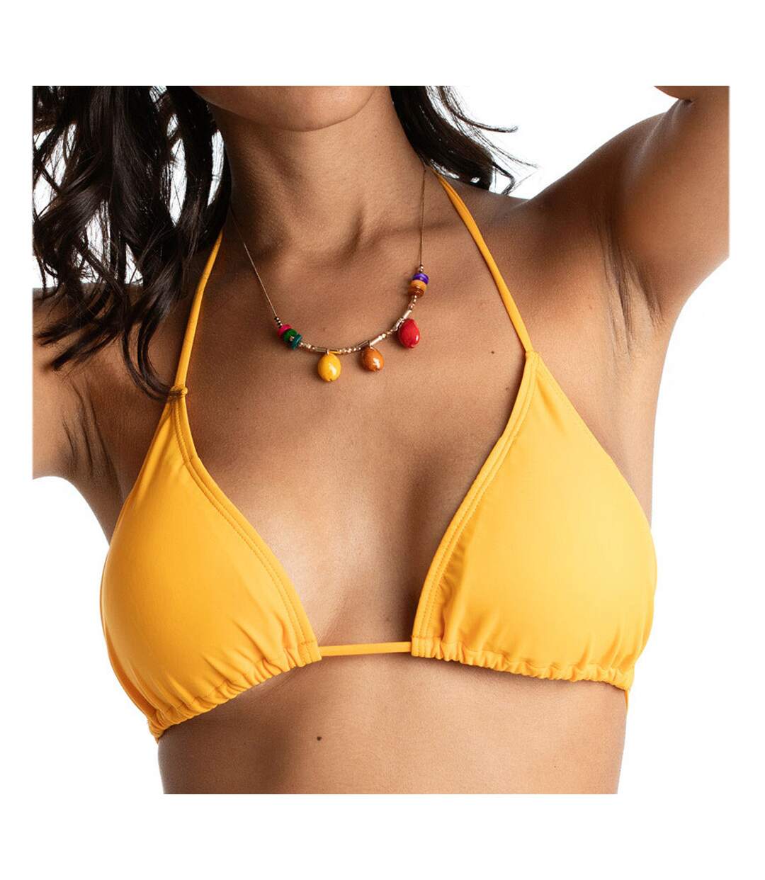 Haut de Bikini Jaune Femme Sun Project Triangle-1