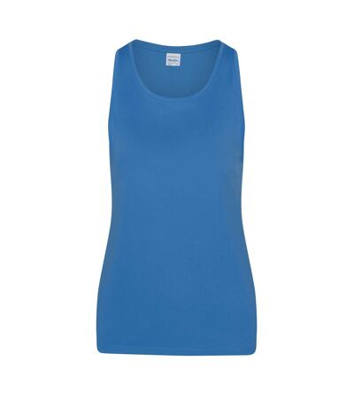 Just cool womens/ladies girlie smooth sports sleeveless vest sapphire blue AWDis