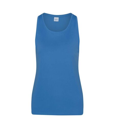 Just cool womens/ladies girlie smooth sports sleeveless vest sapphire blue AWDis