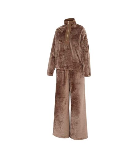 Womens/ladies Funnel Neck Loungewear Set Fig Biba