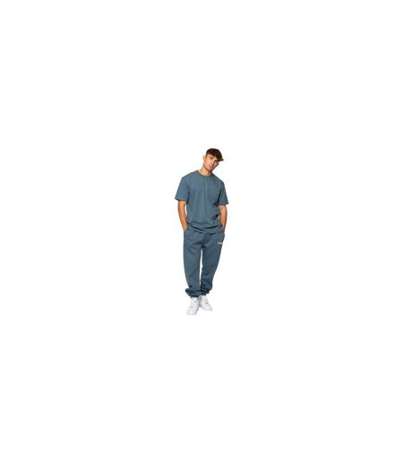 Mens Embroidered Pocket T-shirt Steel Blue Established