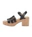 Womens/ladies Poppy Fisherman Sandals Black Hush Puppies-3
