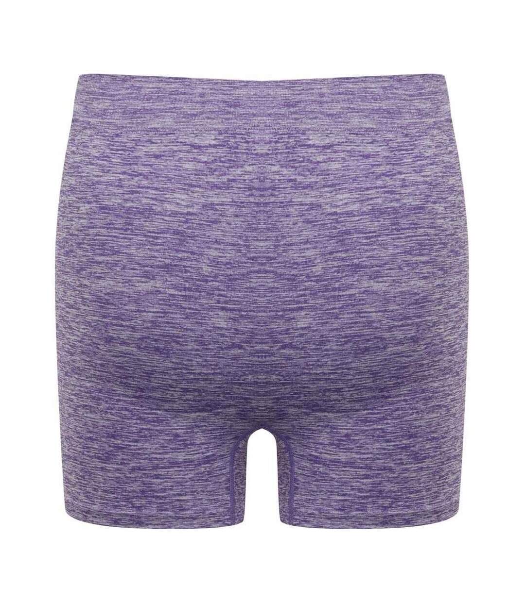 Short décontracté femme violet chiné Tombo-2