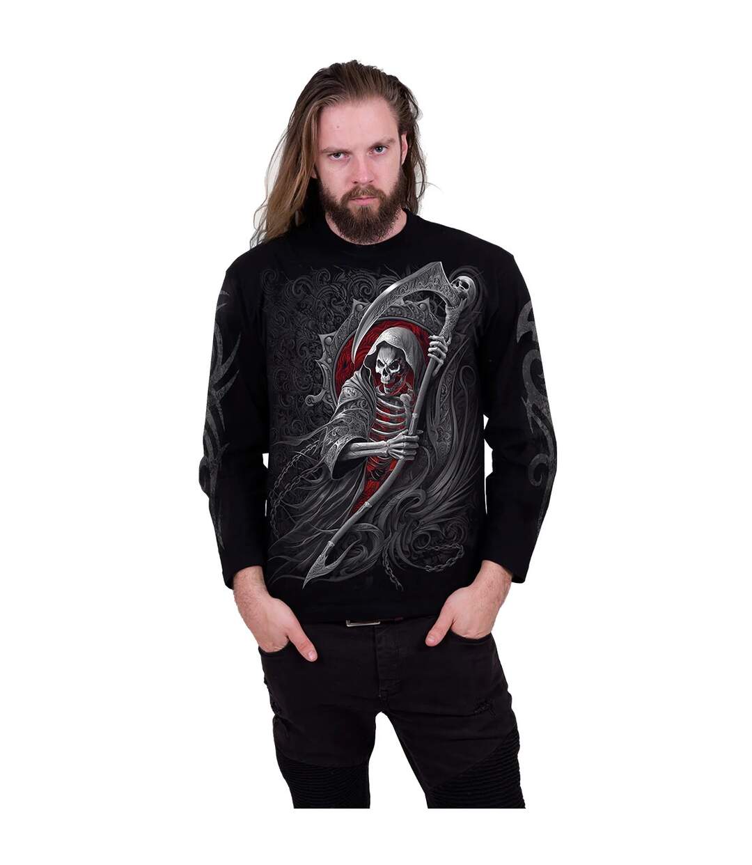 T-shirt reaper's portal adulte noir Spiral Direct-3