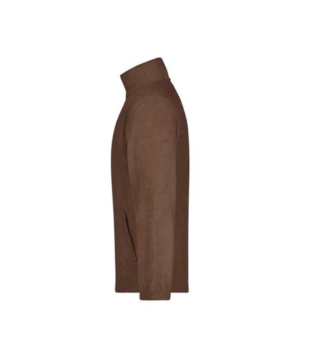 Veste Polaire Homme Marron James And Nicholson
