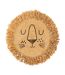 Tapis Enfant Déco en Jute Lion 90cm Marron-1