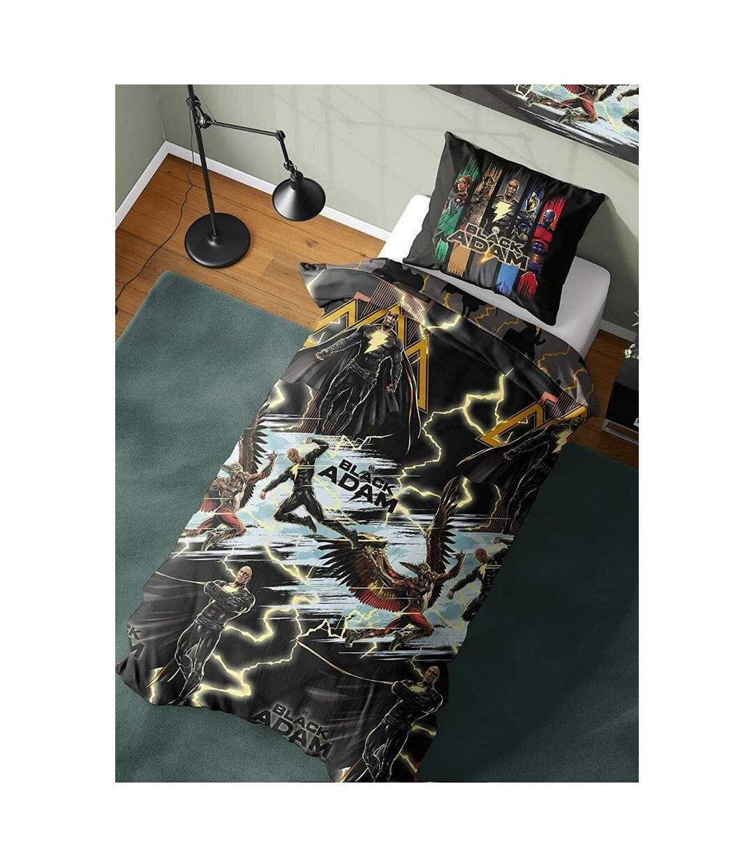 Duvet cover set black/yellow/grey Black Adam-3