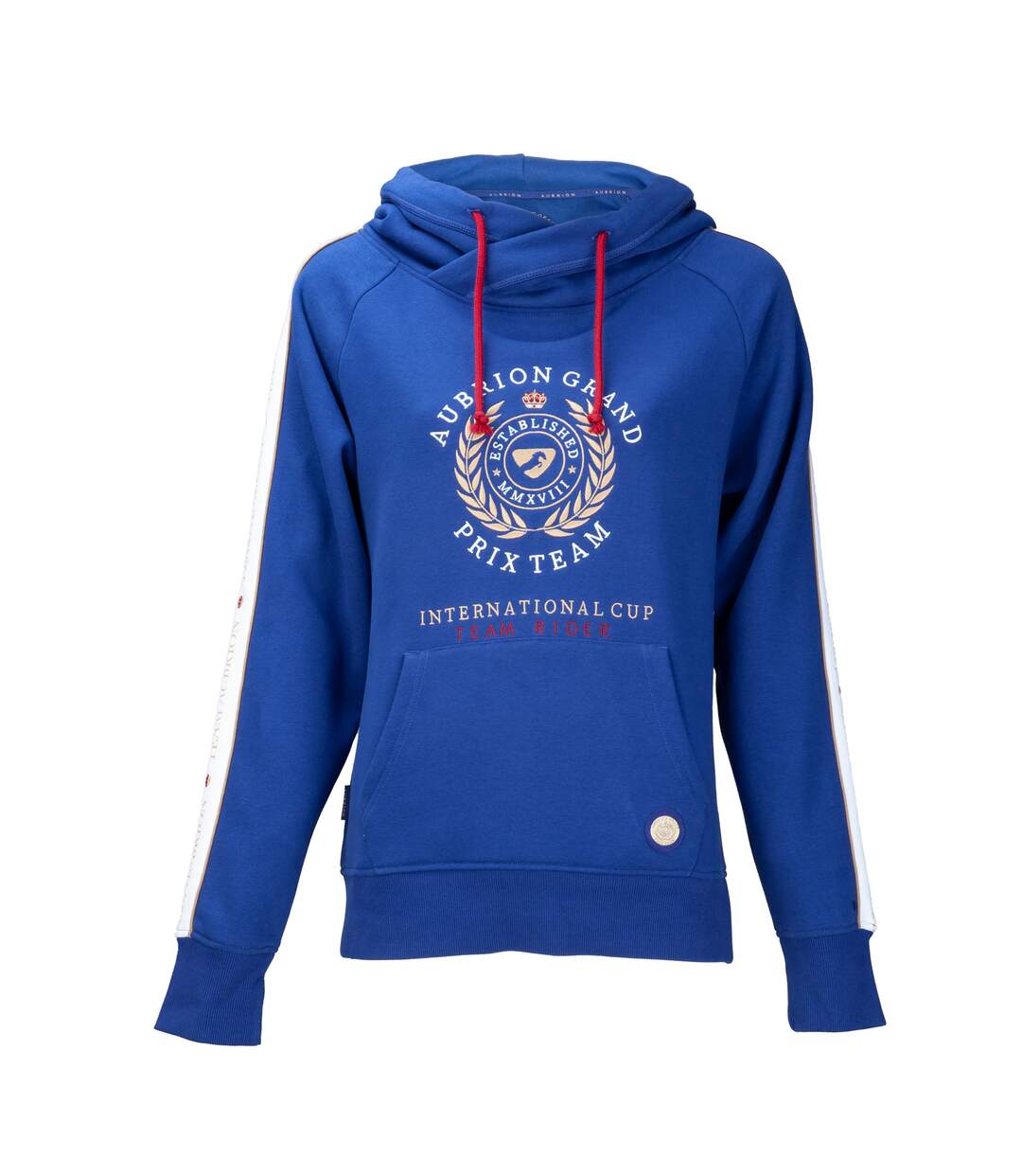 Sweat à capuche team femme bleu marine Aubrion