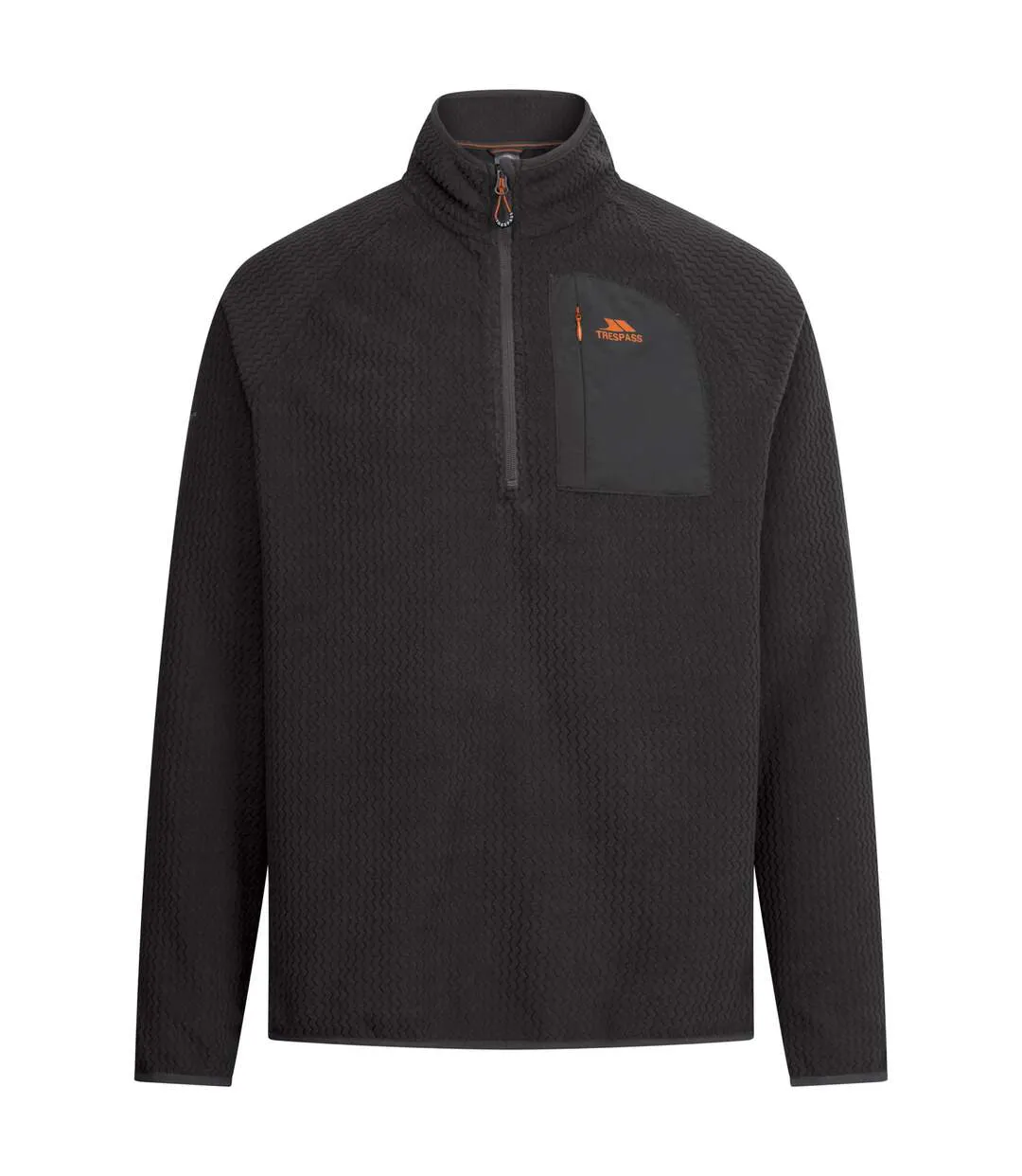 Polaire À Col Montant Zippé Et Poche Sur Poitrine Harry Homme Bleu Marine Trespass-1