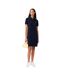 Womens/ladies Petit Pique Polo Shirt Dress Blue Lacoste-4