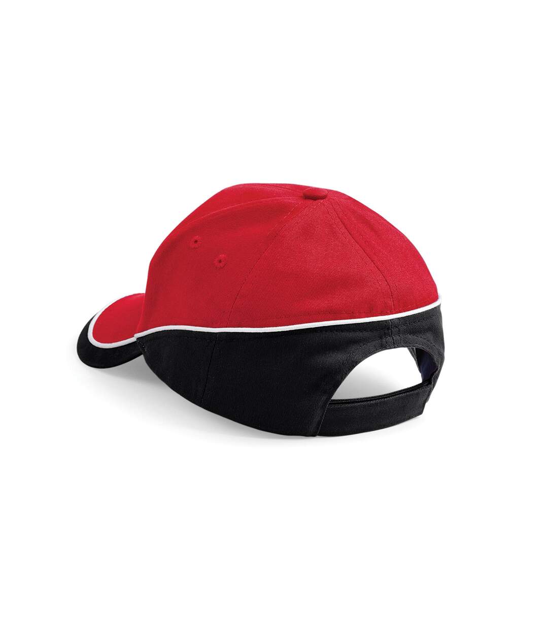 Teamwear Competition Cap Classic Red Black White Beechfield-2