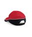 Teamwear Competition Cap Classic Red Black White Beechfield-2