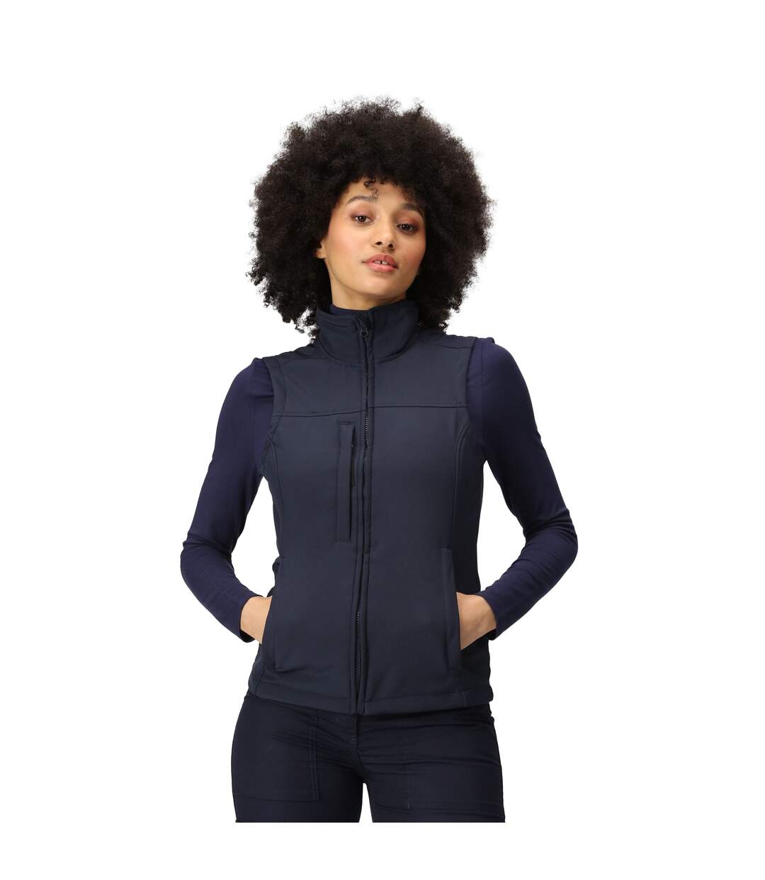 Womens/ladies flux softshell gilet navy/navy Regatta