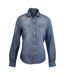 Womens/ladies Long-sleeved Shirt Blue Jean Kariban-1