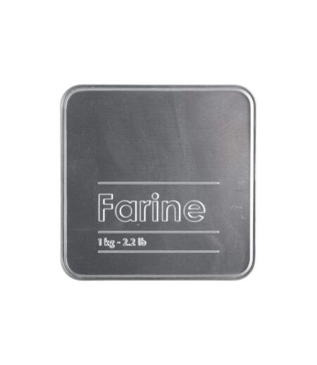 Boîte à Farine Relief II 18cm Noir