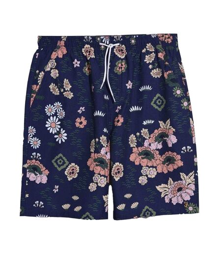 Mens Colbert Floral Swim Shorts Indigo Print Farah
