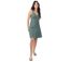 Robe courte fines bretelles MAXINE unie kaki Coton Du Monde-1