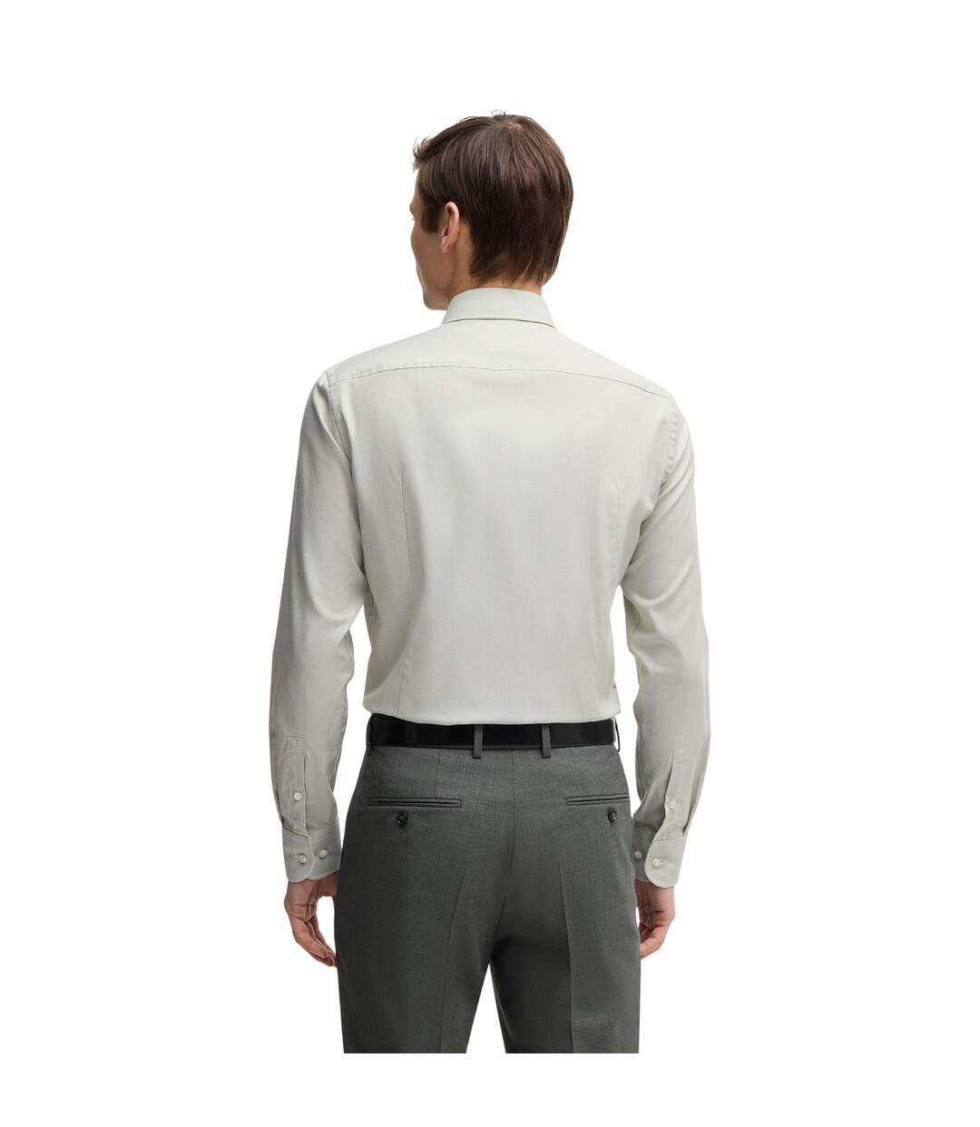 Chemise Manches Longues Homme Vert Moyen Boss-3