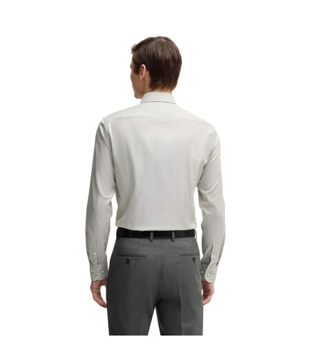 Chemise Manches Longues Homme Vert Moyen Boss