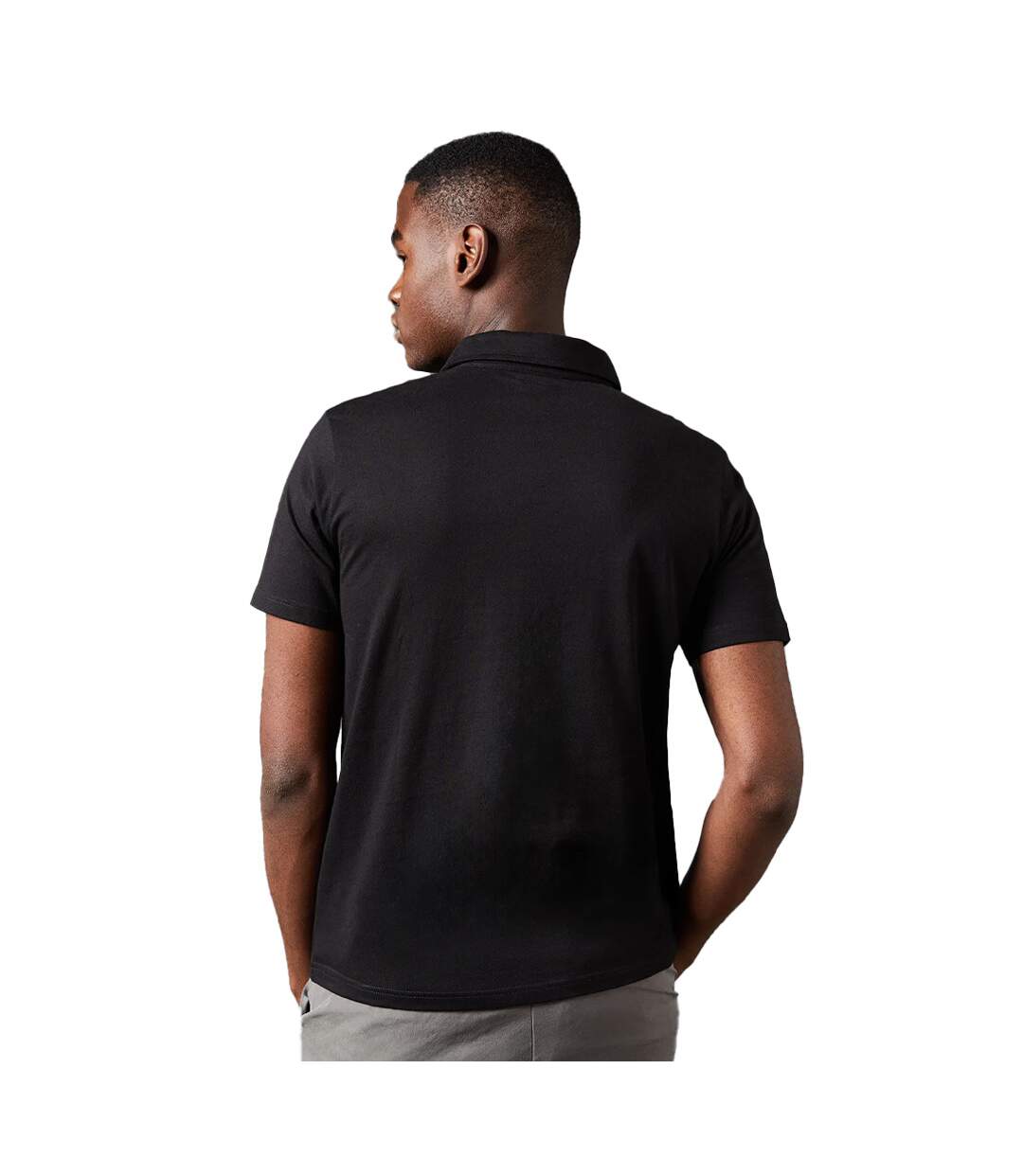 Polo hommes regular noir Burton-2